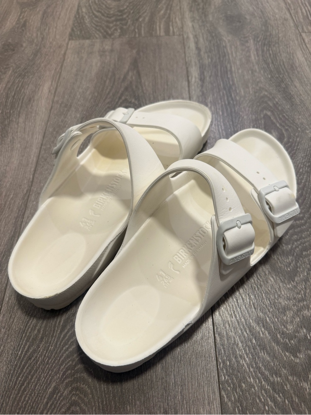 Birkenstock Arizona EVA Sandals Size 41/ 10 Cream White Waterproof Slides